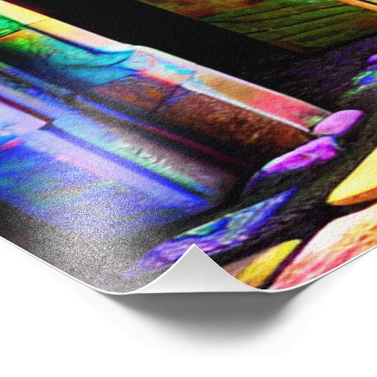 Psychedelische Steine Fotodruck (Ecke)