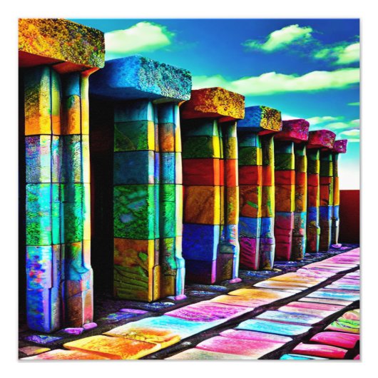 Psychedelische Steine Fotodruck (Vorne)