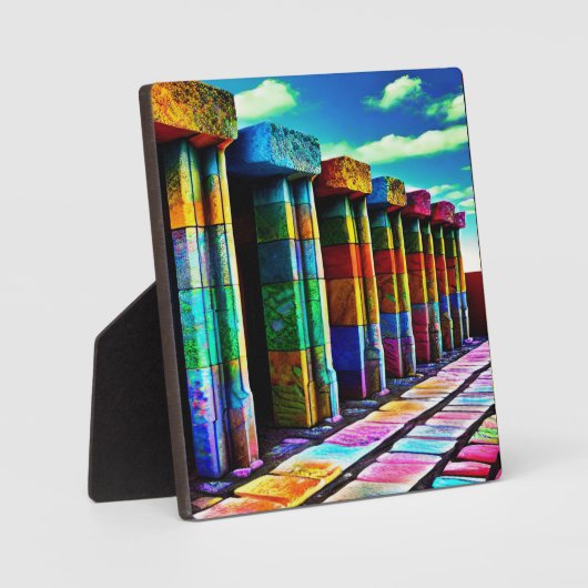 Psychedelische Steine Fotoplatte (Vorderseite)