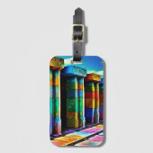 Psychedelische Steine Gepäckanhänger (Vorderseite Vertikal)