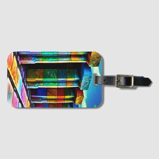 Psychedelische Steine Gepäckanhänger (Vorderseite (Horizontal))