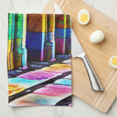 Psychedelische Steine Geschirrtuch (Viertel Falte)