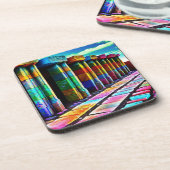 Psychedelische Steine Getränkeuntersetzer (Linke Seite)