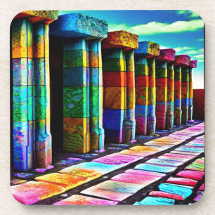 Psychedelische Steine Getränkeuntersetzer