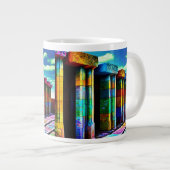 Psychedelische Steine Jumbo-Tasse (Vorderseite Rechts)
