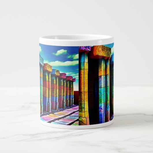 Psychedelische Steine Jumbo-Tasse (Vorderseite)