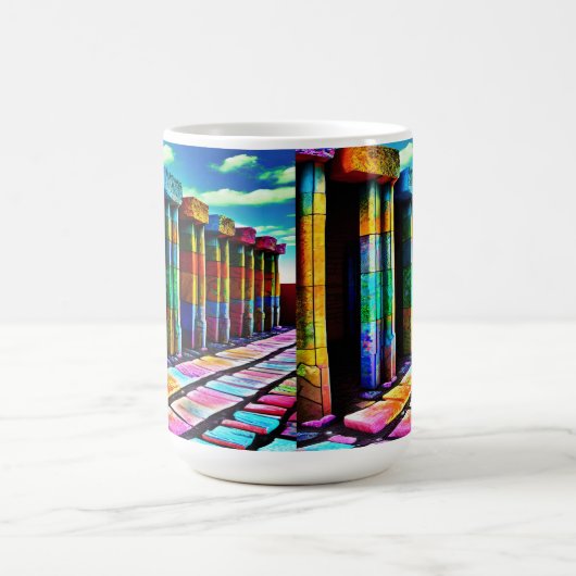 Psychedelische Steine Kaffeetasse (Mittel)