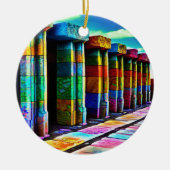 Psychedelische Steine Keramik Ornament (Vorne)