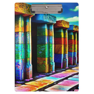 Psychedelische Steine Klemmbrett