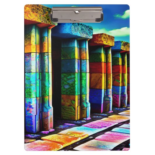 Psychedelische Steine Klemmbrett (Vorderseite)