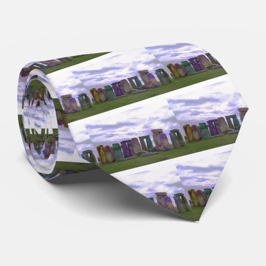 Psychedelische Steine Krawatte (Gerollt)