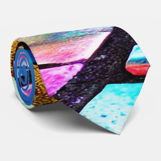 Psychedelische Steine Krawatte (Gerollt)