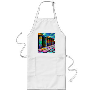 Psychedelische Steine Lange Schürze