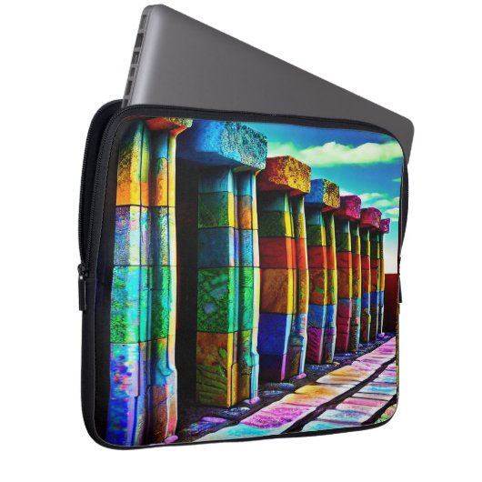 Psychedelische Steine Laptopschutzhülle (Vorne Rechts)