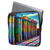 Psychedelische Steine Laptopschutzhülle (Vorderseite Links)