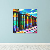 Psychedelische Steine Leinwanddruck (Insitu (Holzboden))