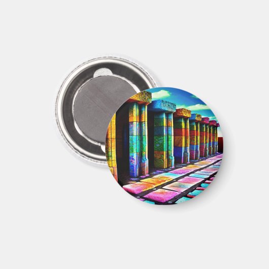 Psychedelische Steine Magnet (Vorderseite/Rückseite)