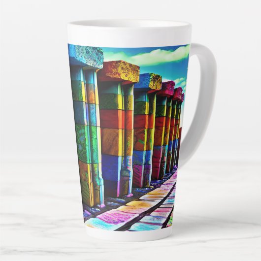 Psychedelische Steine Milchtasse (Rechte Ecke)