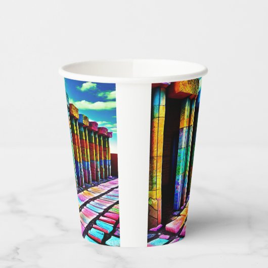 Psychedelische Steine Pappbecher (Links)