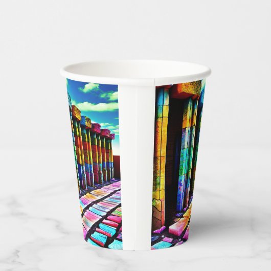 Psychedelische Steine Pappbecher (Rechts)