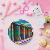 Psychedelische Steine Pappteller (Party)