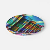 Psychedelische Steine Pappteller (Schrägansicht)