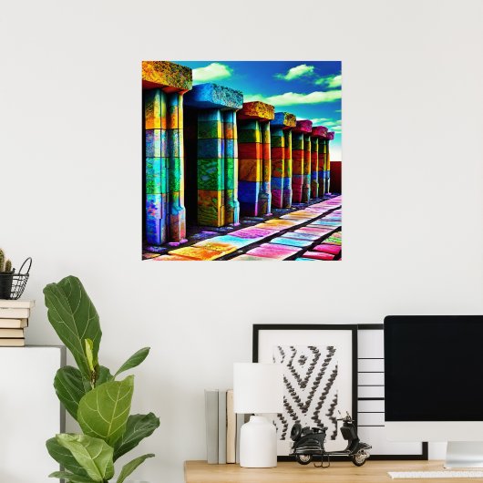 Psychedelische Steine Poster (Heimbüro)