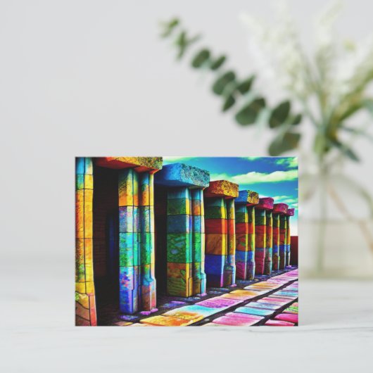 Psychedelische Steine Postkarte (Stehend Vorderseite)