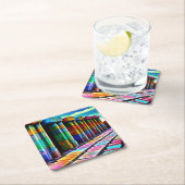 Psychedelische Steine Rechteckiger Pappuntersetzer (Vor Ort)