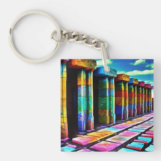 Psychedelische Steine Schlüsselanhänger (Vorderseite)