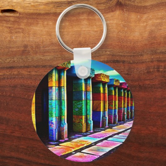 Psychedelische Steine Schlüsselanhänger (Vorderseite)