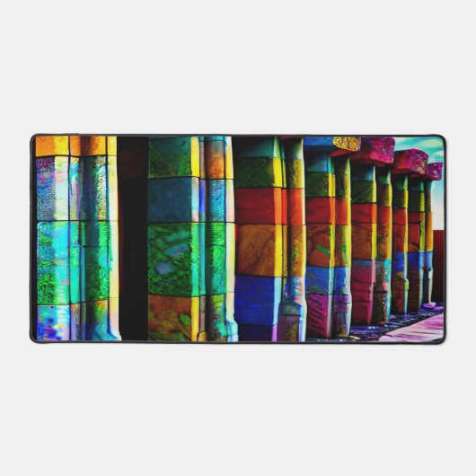 Psychedelische Steine Schreibtischunterlage (Vorderseite)