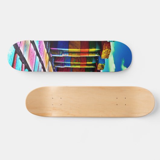 Psychedelische Steine Skateboard (Horizontal)