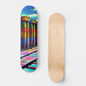 Psychedelische Steine Skateboard (Vorderseite)