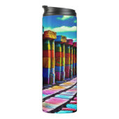 Psychedelische Steine Thermosbecher (Nach rechts gedreht)