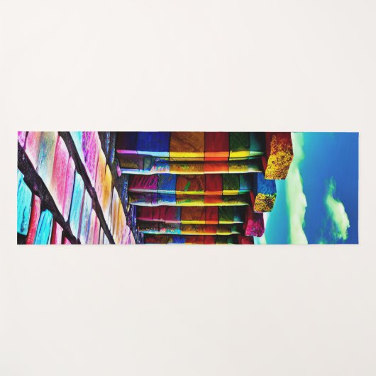 Psychedelische Steine Yogamatte (Vorderseite (Horizontal))