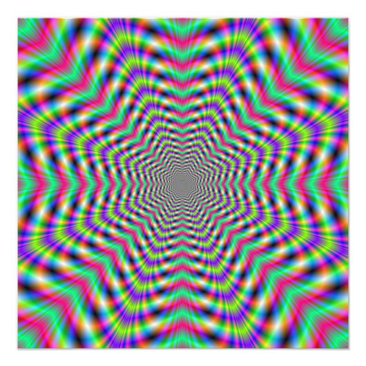 Psychedelische Sterne in Sternen Fotodruck (Vorne)