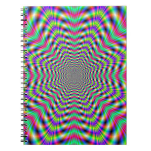 Psychedelische Sterne in Sternen Notizblock