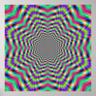 Psychedelische Sterne in Sternenposter Poster