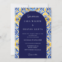 Psychedelische Stimmen: Groovy Blue Tile Wedding