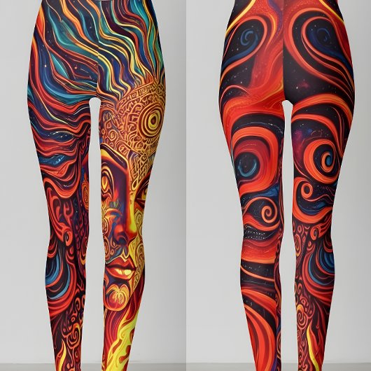 Psychedelische Sun Goddess Leggings