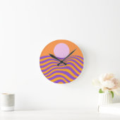 Psychedelische Sun- und Rippling-Waves1 Runde Wanduhr (Zuhause)