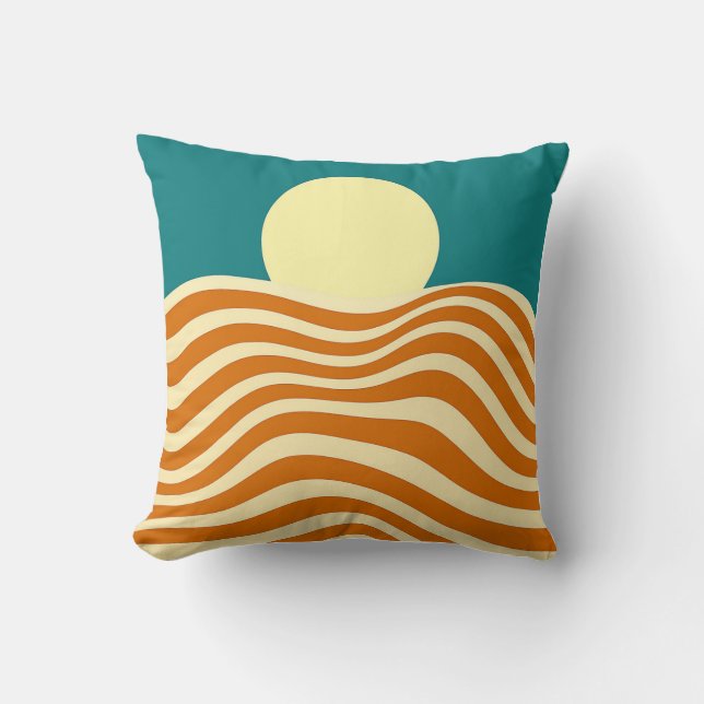 Psychedelische Sun- und Rippling-Waves2 Kissen (Vorderseite)