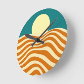 Psychedelische Sun- und Rippling-Waves2 Runde Wanduhr (Winkel)
