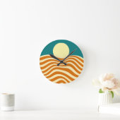 Psychedelische Sun- und Rippling-Waves2 Runde Wanduhr (Zuhause)