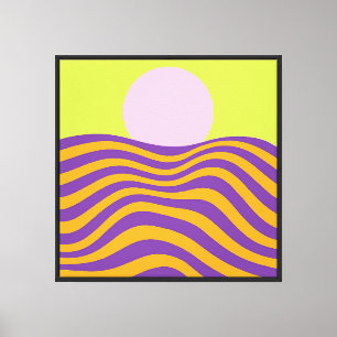 Psychedelische Sun- und Rippling-Waves5 Leinwanddruck