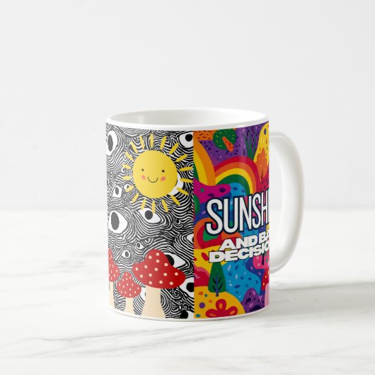 Psychedelische Tasse - Farbiger Trippy-Kaffeebeche (VorderseiteRechts)
