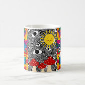Psychedelische Tasse - Farbiger Trippy-Kaffeebeche (Mittel)