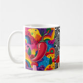 Psychedelische Tasse - Farbiger Trippy-Kaffeebeche (Links)