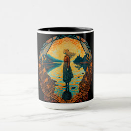 Psychedelische Tasse , Jugendstil-Rahmen